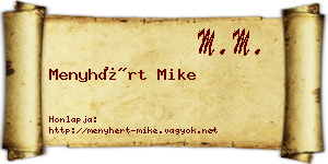 Menyhért Mike névjegykártya